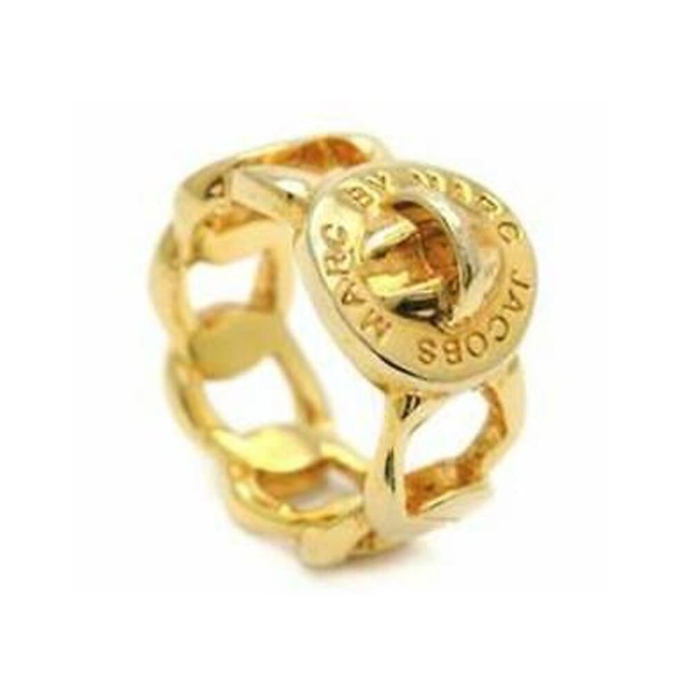 MARC BY MARC JACOBS Gold Katie Turnlock Ring Size S/M